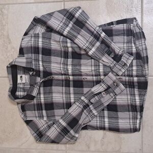 THE NORTH FACE large plaid 100% cotton button down shirt